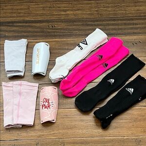Adidas Soccer Sock and Shin Guard Bundle
